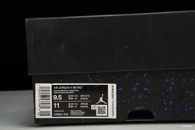 Cheap Black 4 Royal Jordan Retro Game CT8527-018 0519